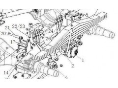 T7后鋼板總成WG9925521203