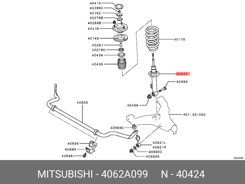 MITSUBISHI 三菱皮卡L200 前懸架系統(tǒng)  4062A099 前減震器/4062A099 前減震器