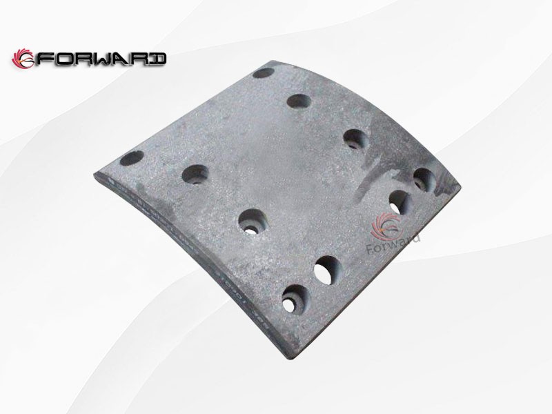 SHACMAN HANDE HDZ237 HD9T 行走前轉(zhuǎn)向驅(qū)動(dòng)橋制動(dòng)系統(tǒng) 81.50221.0943-FL03 134蹄摩擦片/81.50221.0943-FL03 134蹄摩擦片