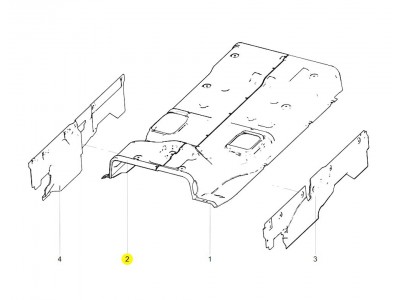 AZ166269000007 右隔熱吸音墊,Right heat insulation pad,濟(jì)南向前汽車配件有限公司